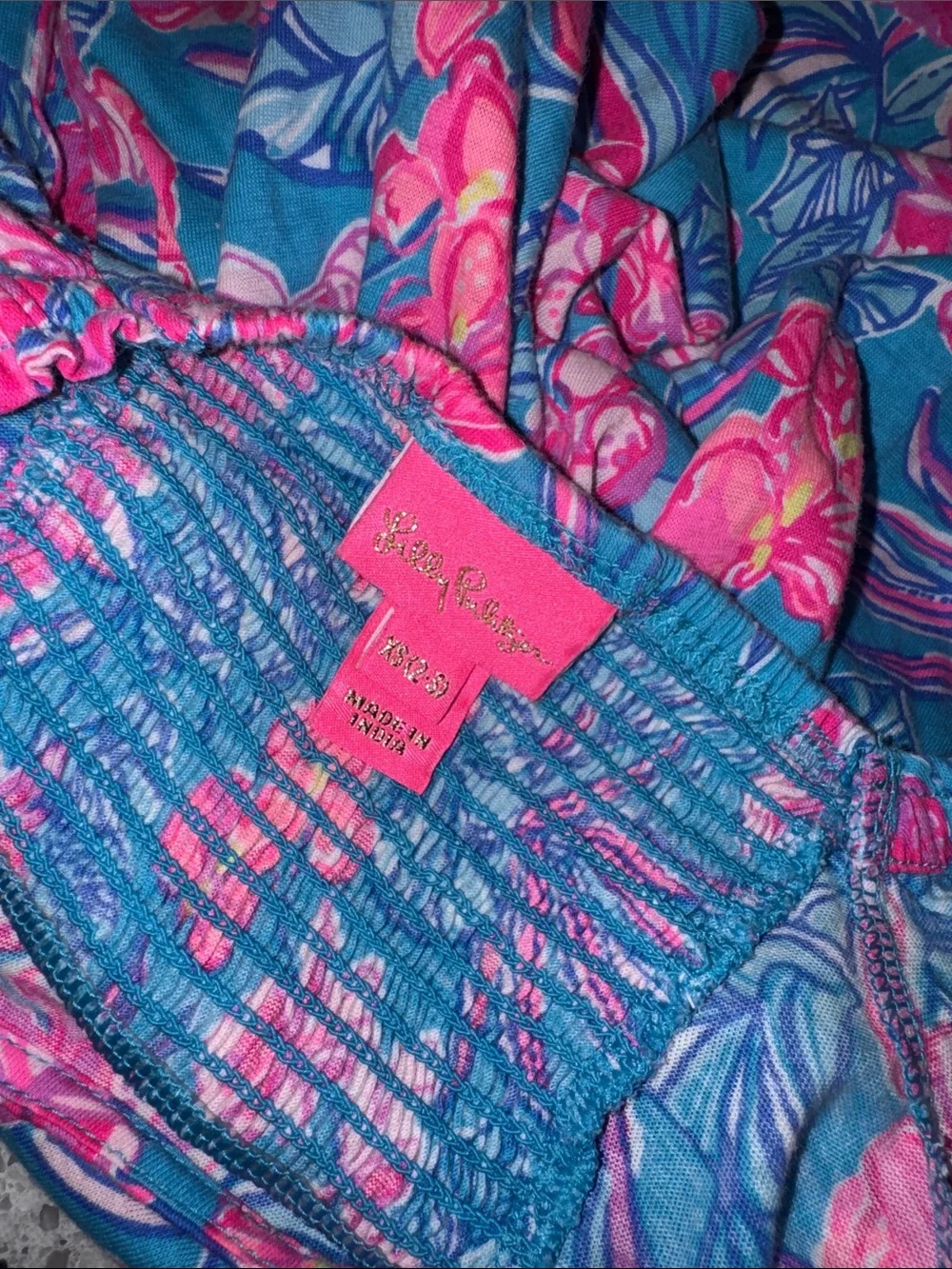 Lilly Pulitzer Pink Blue Floral Print
